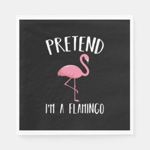 Pretend Im a roze Flamingo Funny Halloween Costume Servet