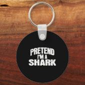 Pretend I'm A Shark Funny Halloween Costume Sleutelhanger (Voorkant)