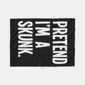Pretend I'm A Skunk Funny Halloween Party Costume  Fleece Deken (Voorkant (Horizontaal))