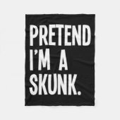 Pretend I'm A Skunk Funny Halloween Party Costume  Fleece Deken (Voorkant)