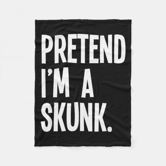 Pretend I'm A Skunk Funny Halloween Party Costume  Fleece Deken (Voorkant)