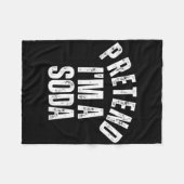 Pretend I'm A Soda Funny Lazy Halloween Costume Fleece Deken (Voorkant (Horizontaal))