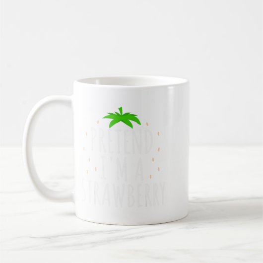 Pretend I'm A Strawberry Funny Lazy Easy Halloween Koffiemok (Links)