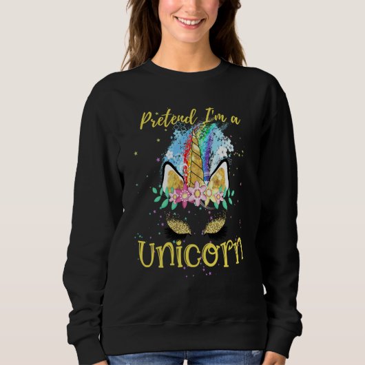 Pretend I'm a Unicorn Costume Rainbow Sparkles Flo Trui (Voorkant)