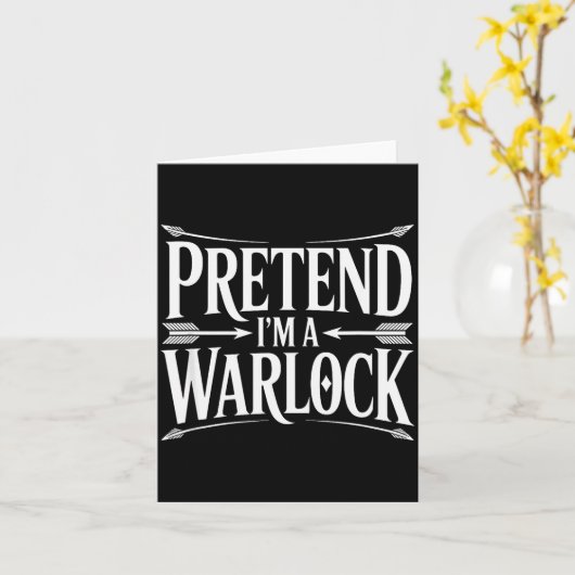 Pretend Im A Warlock Fantasy Magic Wizard Roleplay Kaart (Gele Bloem)