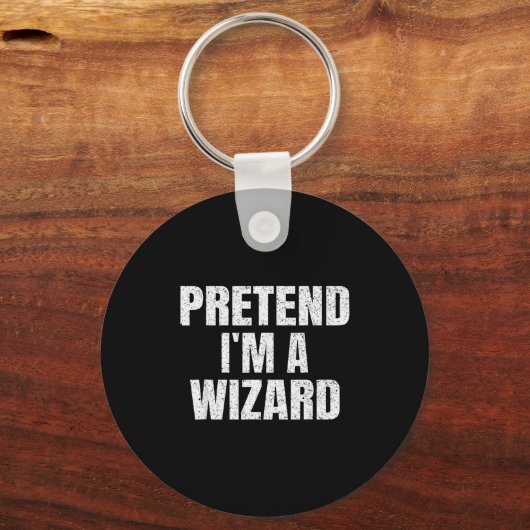 Pretend I'm A Wizard Lazy Easy Halloween Family Co Sleutelhanger (Voorkant)