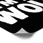 Pretend I'm A Wolf Funny Halloween Costume Humor Poster (Hoek)