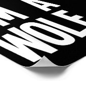 Pretend I'm A Wolf Funny Halloween Party Costume Poster (Hoek)