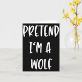 Pretend Im A Wolf Funny Lazy Halloween Party Costu Kaart (Gele Bloem)