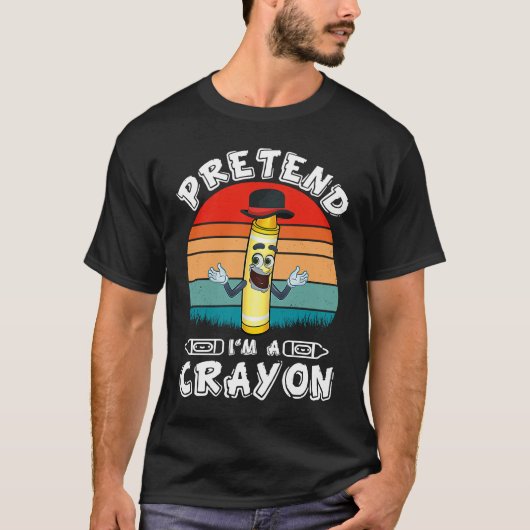 Pretend I'm a Yellow Crayon T-shirt (Voorkant)