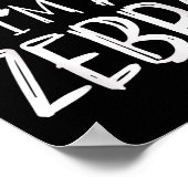 Pretend I'm A Zebra Costume Halloween Party Family Poster (Hoek)