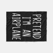 Pretend I'm An Airplane Costume Halloween Lazy Air Fleece Deken (Voorkant (Horizontaal))