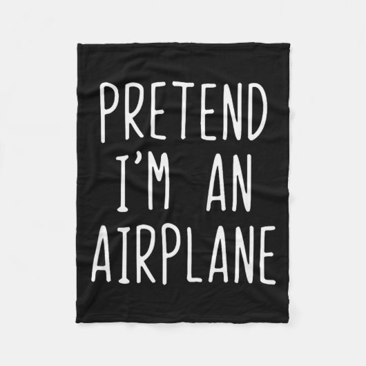 Pretend I'm An Airplane Costume Halloween Lazy Air Fleece Deken (Voorkant)