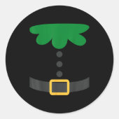 Pretend I'm An Elf Christmas Quick Costume Lazy Pa Ronde Sticker (Voorkant)