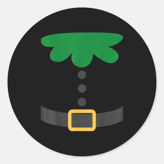 Pretend I'm An Elf Christmas Quick Costume Lazy Pa Ronde Sticker (Voorkant)
