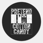 Pretend I'm Cotton Candy Family Women Men Costume Ronde Sticker (Voorkant)