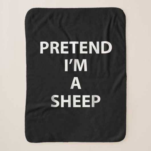 Pretend im | halloween funny party gift sherpa deken (Voorkant)