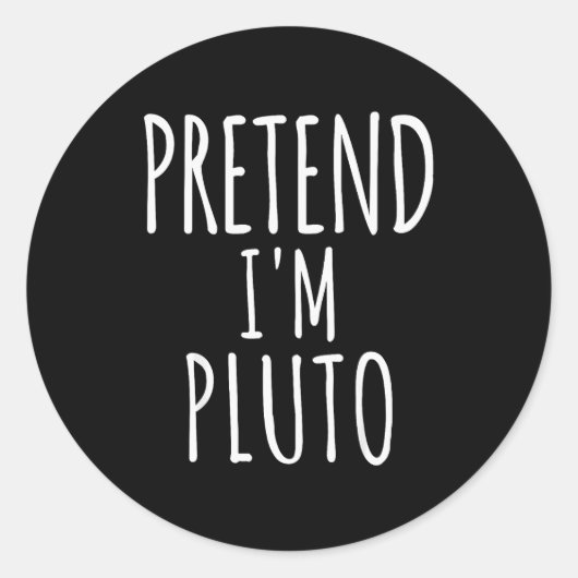 Pretend I'm Man Costume Matching Funny Halloween  Ronde Sticker (Voorkant)