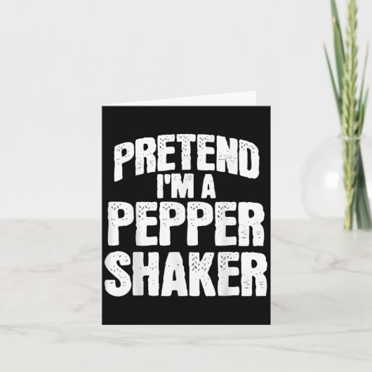 Pretend I'm Pepper Shaker Funny Matching Halloween Kaart (Voorkant)