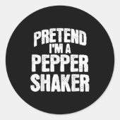 Pretend I'm Pepper Shaker Funny Matching Halloween Ronde Sticker (Voorkant)
