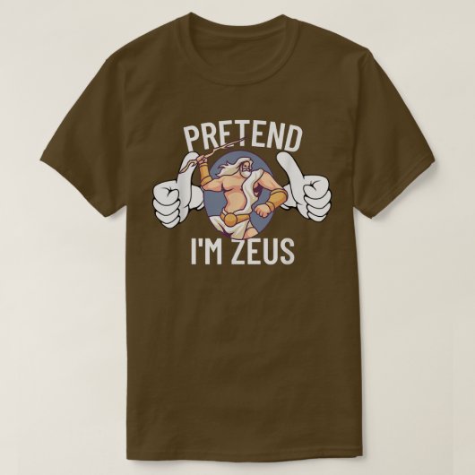 Pretend Im Zeus Halloween Costume Medusa Greek758 T-shirt (Design voorkant)