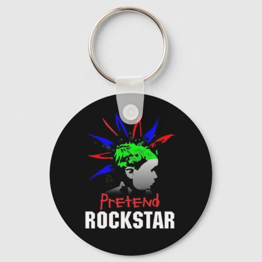 Pretend Rockstar Keychain (Voorkant)