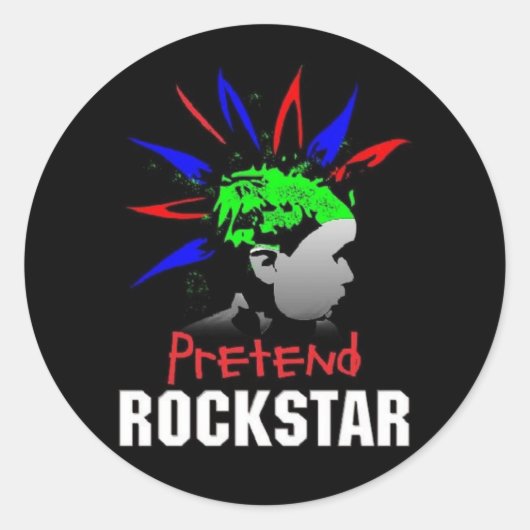 Pretend Rockstar Sticker (Voorkant)