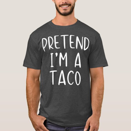 Pretend Taco Costume Halloween Lazy Easy T-shirt (Voorkant)