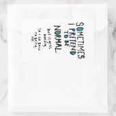 Pretend to be normal rechthoekige sticker (Tas)