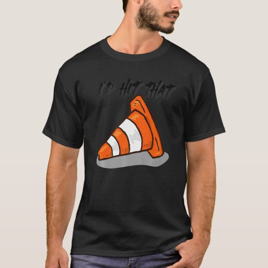 Pretendeer dat ik een verkeerscone ben die ik zou t-shirt (Voorkant)