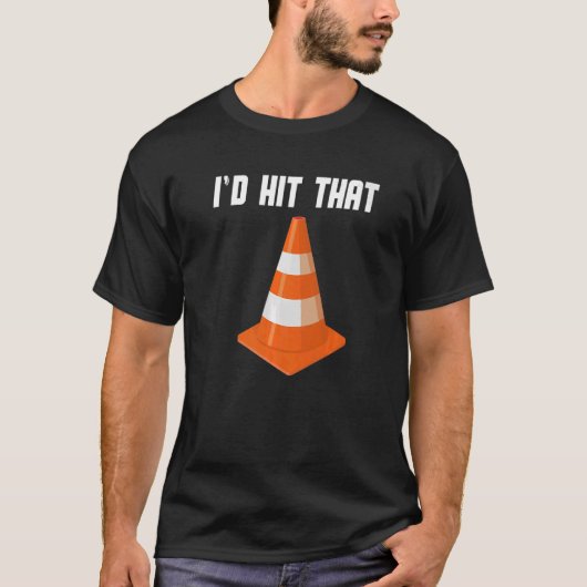 Pretendeer dat ik een verkeerscone ben die ik zou t-shirt (Voorkant)