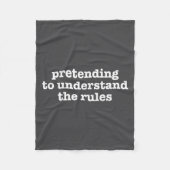 Pretending To Understand The Rules Funny Board Gam Fleece Deken (Voorkant)