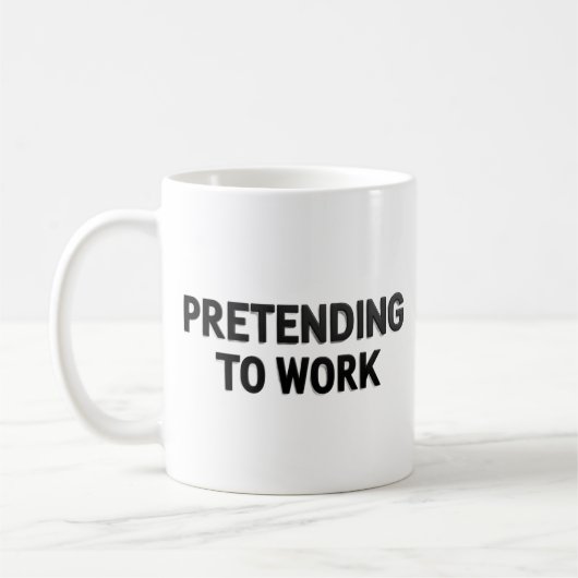 Pretending to Work – Sarcastic Office Mug Koffiemok (Links)