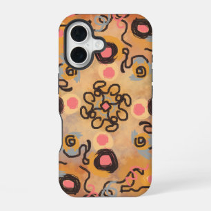 Pretentielijnen en Stippen Patroon  iPhone 16 Hoesje