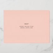 Pretentieloos Casual Bruiloftsshowerscript Goud Folie Uitnodiging (Achterkant)