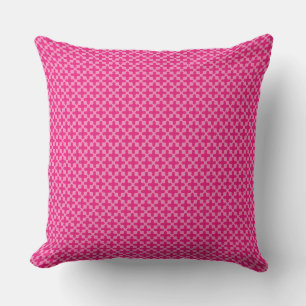 Pretentieloos en speels roze geometrisch ontwerp kussen