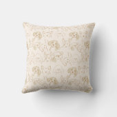 Pretentieloos hondenpatroon met elegante monogram kussen (Achterkant)