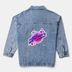 Pretentieloos Retro Thema Restaurant Parodie Logo Denim Jacket