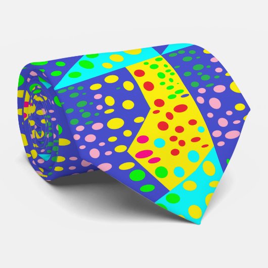 Pretentieloos stipjesdesign voor feesten en showbu stropdas (Opgerold)