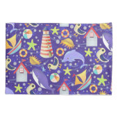 Pretentieloos strand marineblauw kussensloop (Achterkant)