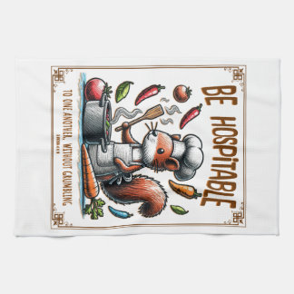 Pretentieloze christelijke cadeau-theedoek met Bij Theedoek