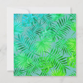 Pretentieloze droomstrand bruiloftsinvito kaart (Achterkant)