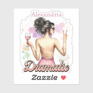 Pretentieloze en brutale dramatische vinyl sticker
