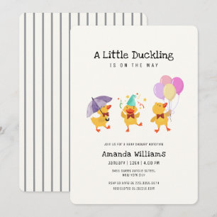 Pretentieloze Feestelijke Baby Shower Uitnodiging
