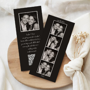 Pretentieloze Fotohokje Huwelijks QR-code Modern Z Save The Date