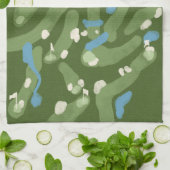 Pretentieloze grafische golfbaan handdoek (Gevouwen)