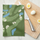 Pretentieloze grafische golfbaan handdoek (Quarter Fold)