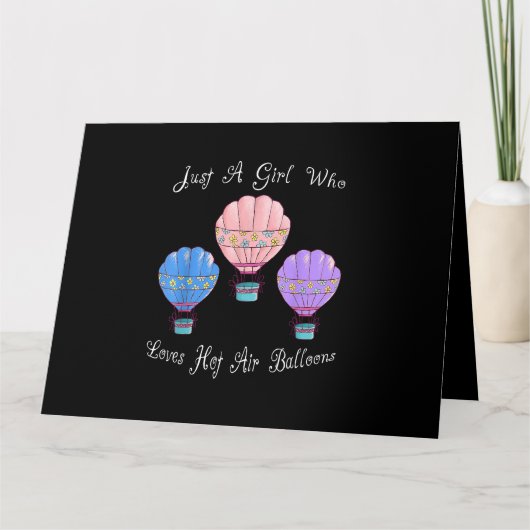 Pretentieloze Heet Luchtballon Kaart (Voorkant)