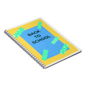 Pretentieloze heldere Terug naar School-rasterontw Notitieboek (Rechterzijde)