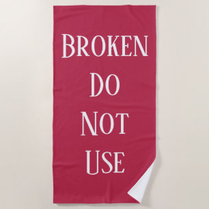 Pretentieloze humor typografie strandhanddoek strandlaken